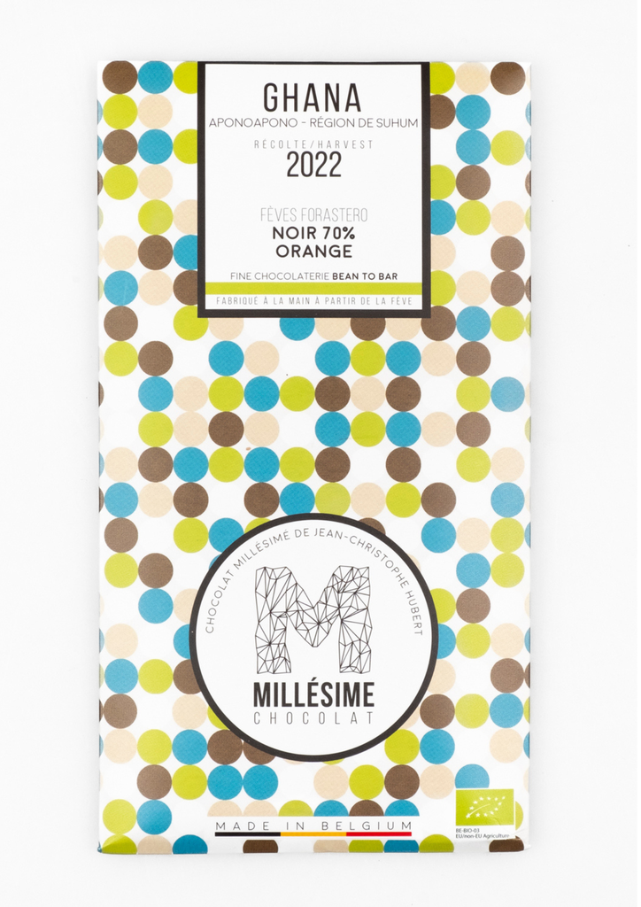 Chocolat Noir 70% Orange Ghana 70g Millesime 