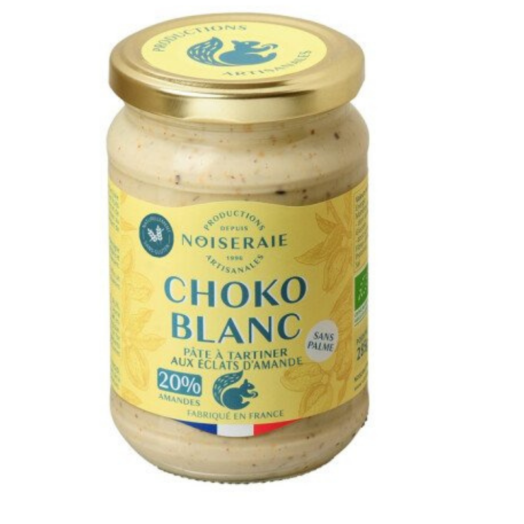 Choko blanc bio (20% amandes) 300 g- Noiseraie