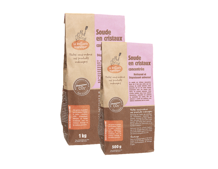 Soude en Cristaux Concentrée 500g La Droguerie Ecologique