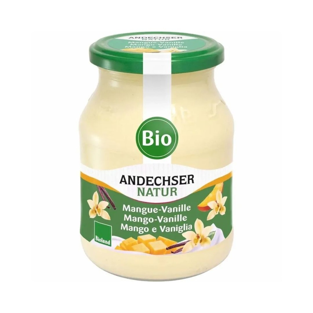 Yaourt Mangue vanille 500gr Andechser