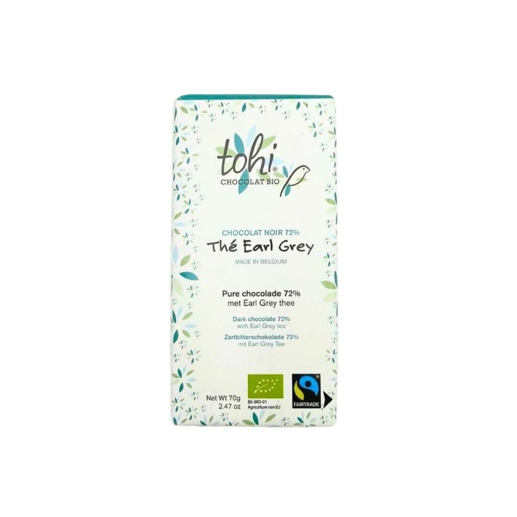 Chocolat Noir Thé Earl Grey 70gr Tohi