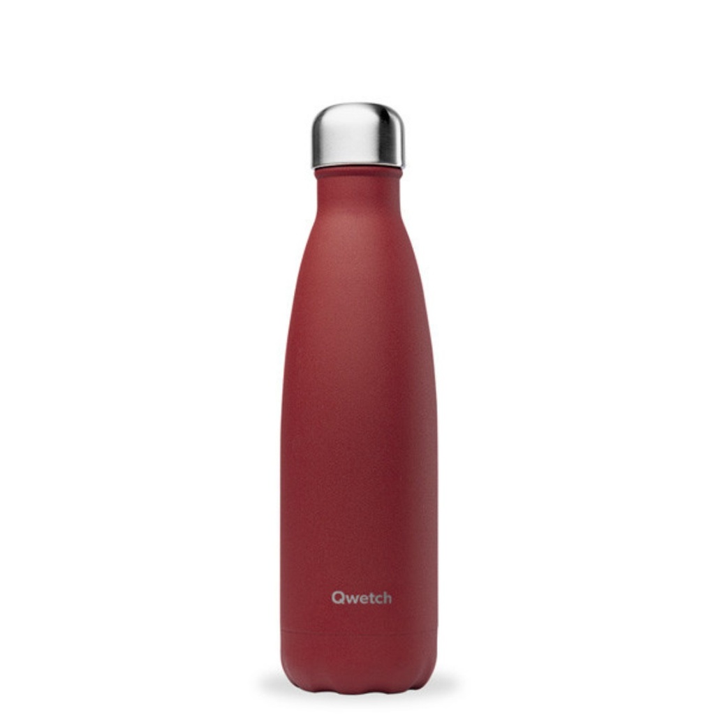 Bouteille isotherme inox granit rouge 500ml qwetch