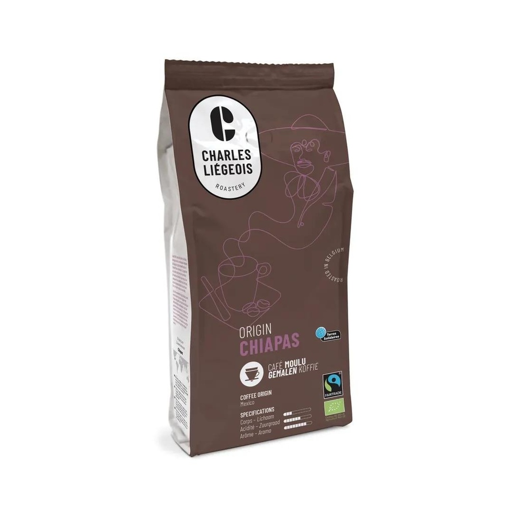 Cafe Chiapas Moulu 250gr Charles Liegeois