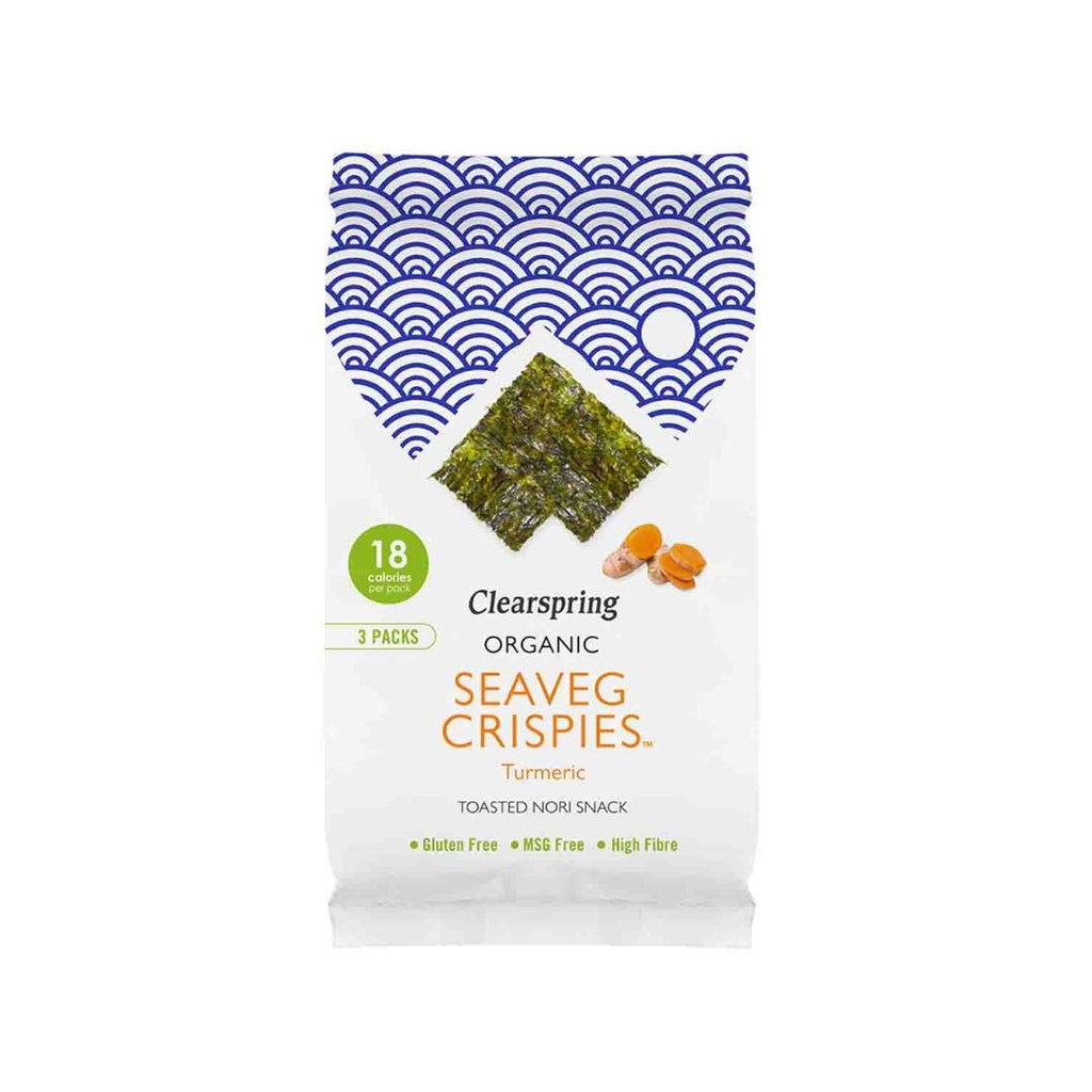 Seaveg Crispies Curcuma 5x4g Clearspring