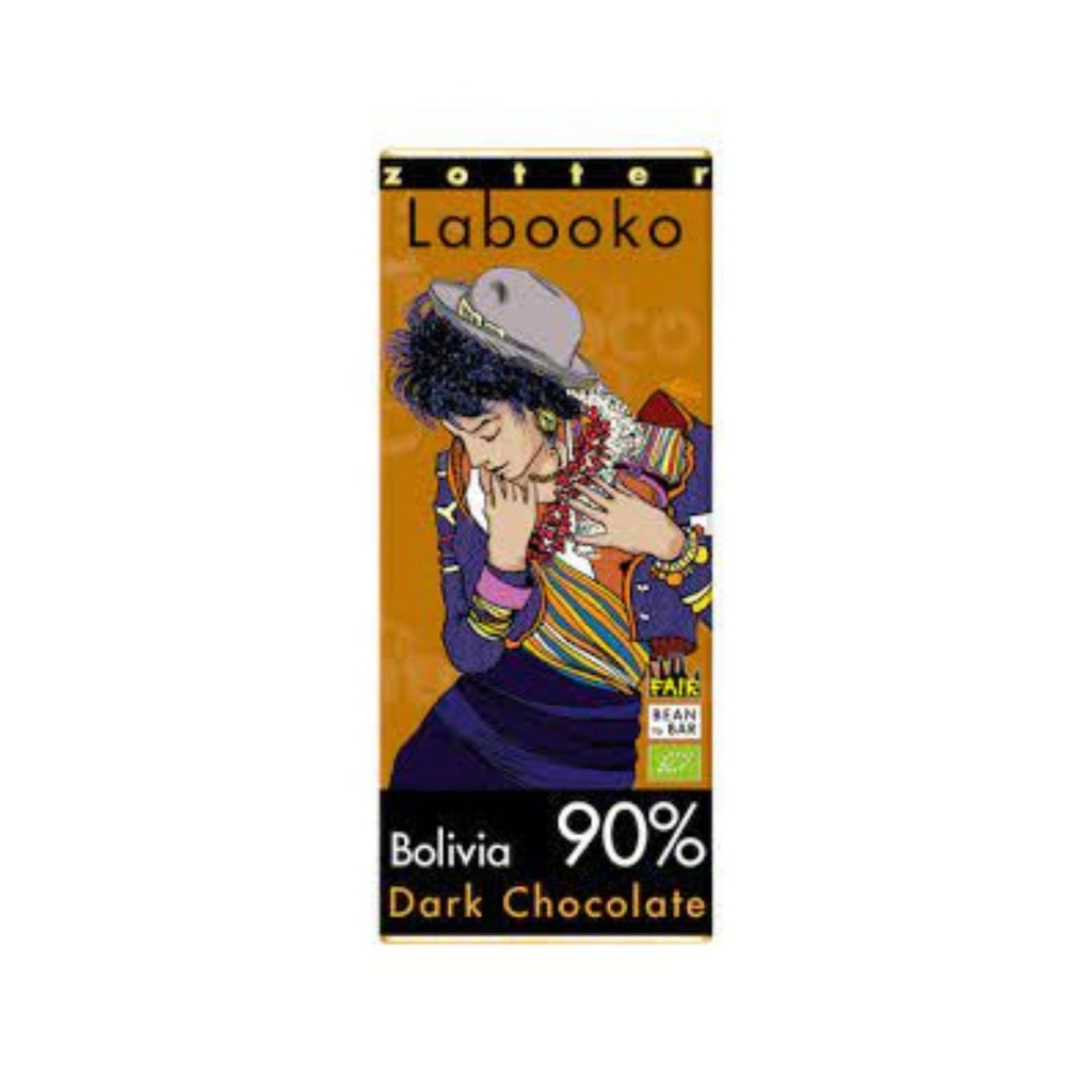 Chocolat Noir Bolivie 90% 65g Labooko Zotter