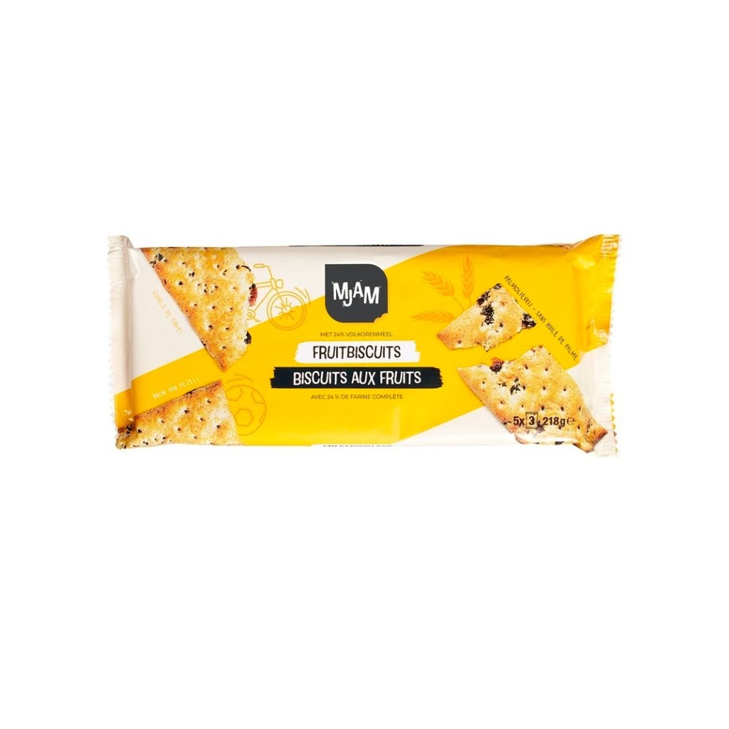 Biscuits Complets aux Fruits 218gr Mjam