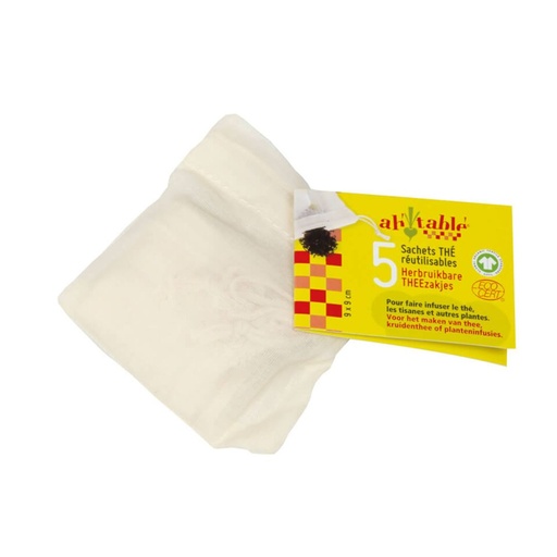 Sachet Thé Réutilisable 5pc Ah Table
