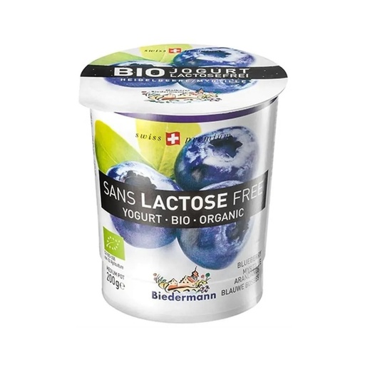 Yaourt Myrtilles sans lactose 200gr Biedermann