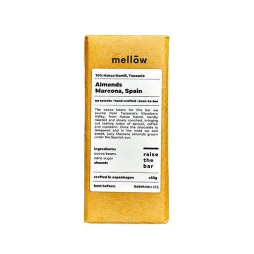 Chocolat Noir Amande 60gr Mellow