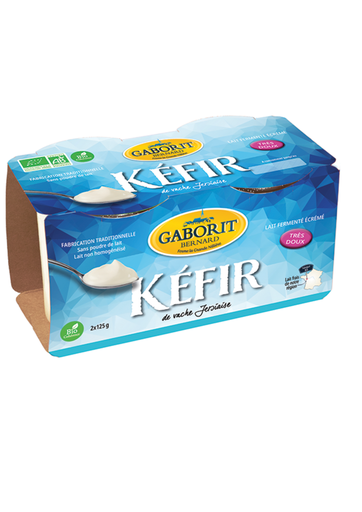Kéfir au lait écrémé de vache Jersiaise (2 x 125 gr) Gaborit