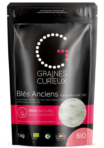 Farine blé ancien blanche T65 1kg Graines de Curieux