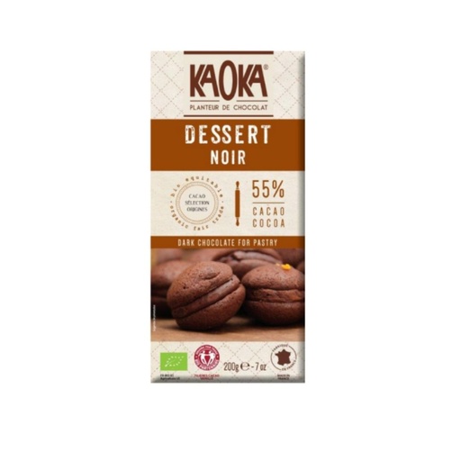 CHOCOLAT NOIR DESSERT PÂTISSIER 58%  200G KAOKA