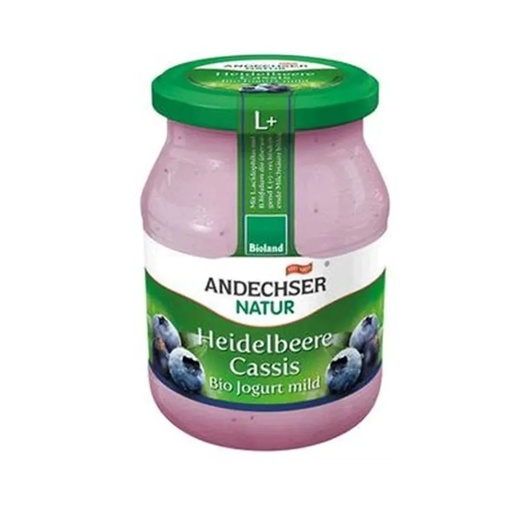 Yaourt myrtille cassis 500gr Andechser