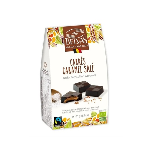 Carres Caramel Sale 100gr Belvas