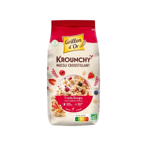 Krounchy Fruits Rouges 500gr Grillon Or