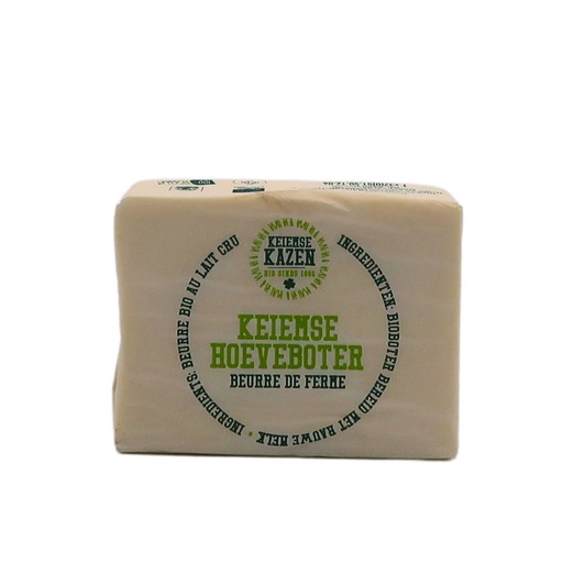 Beurre au lait cru 250gr Keiemse Hoeveboter