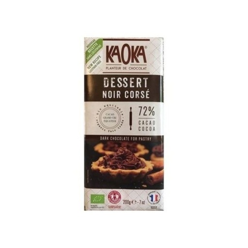 CHOCOLAT NOIR CORSE DESSERT PÂTISSIER 72%  200G KAOKA