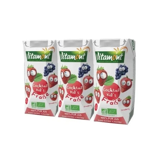 Jus Cocktail Kids Fraise 20cl Vitamont