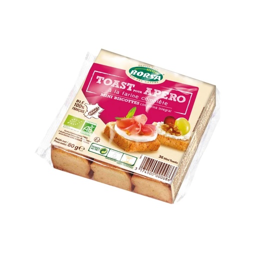 Toast Apéro farine complète 80g Borsa