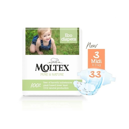 Moltex Couche MIDI (4x34p/34-9 kg/Nr3)
