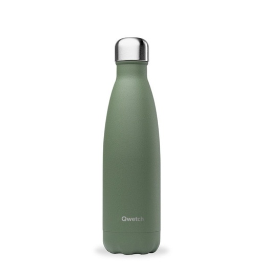 Bouteille Isotherme inox Granit Kaki 500ml Qwetch