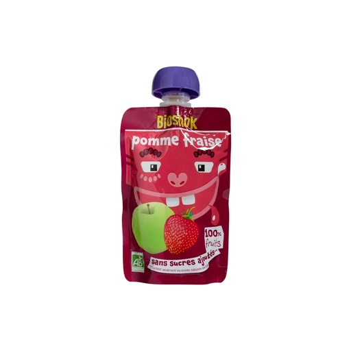Dessert Pomme Fraise 100gr Bioshok