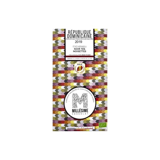 République Dominicaine 75% Noisettes Millésime 70g