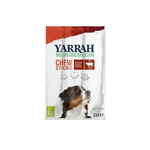 Yarrah Snack Chewsticks Boeuf Spirulina & Algues 3PC