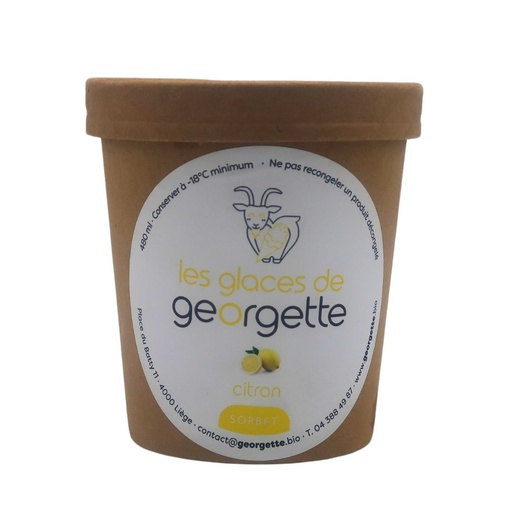 Sorbet Citron Les Glaces de Georgette 480 ml