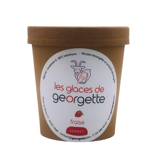 Sorbet Fraise Les Glaces de Georgette 480 ml