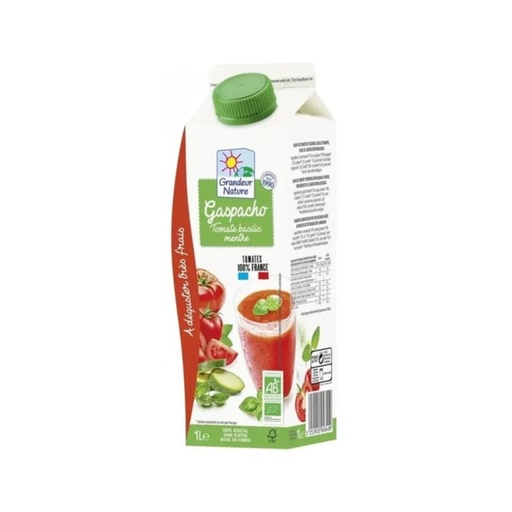Gaspacho Tomate Basilic Menthe 1L Grandeur Nature