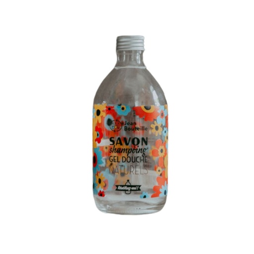 Flacon Reutilisable Plastique - Salle de bain 1L Jean Bouteille