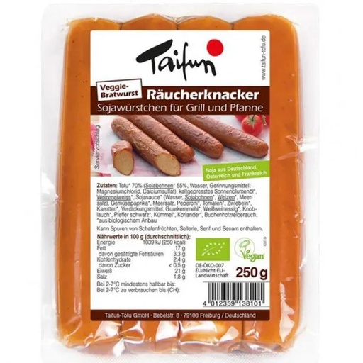 Tofu Saucisse végétarien 250gr Taifun