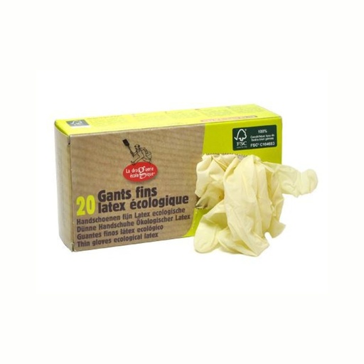 Gants Fins Latex M La Droguerie Ecologique 20PC