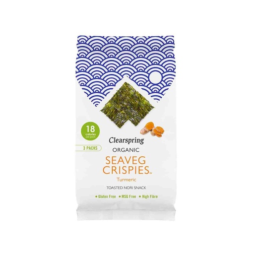 Seaveg Crispies Curcuma 5x4g Clearspring