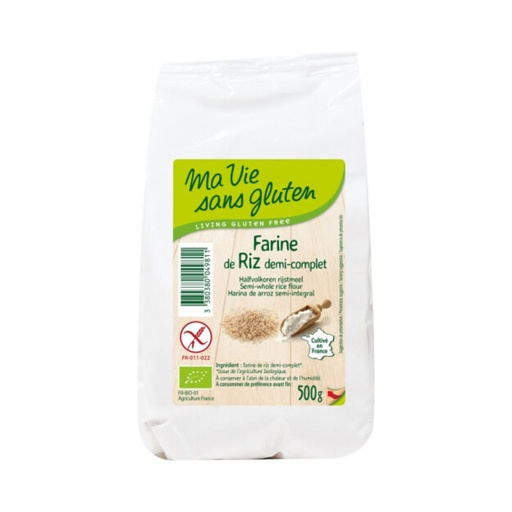 Farine Riz Demi Complet 500g Ma Vie Sans Gluten