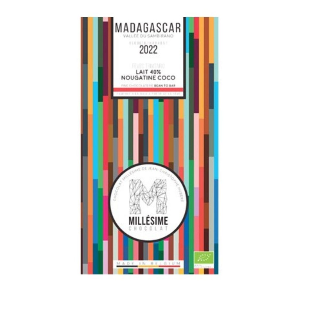 Chocolat Lait 40% Nougatine Coco 70gr MILLESIME