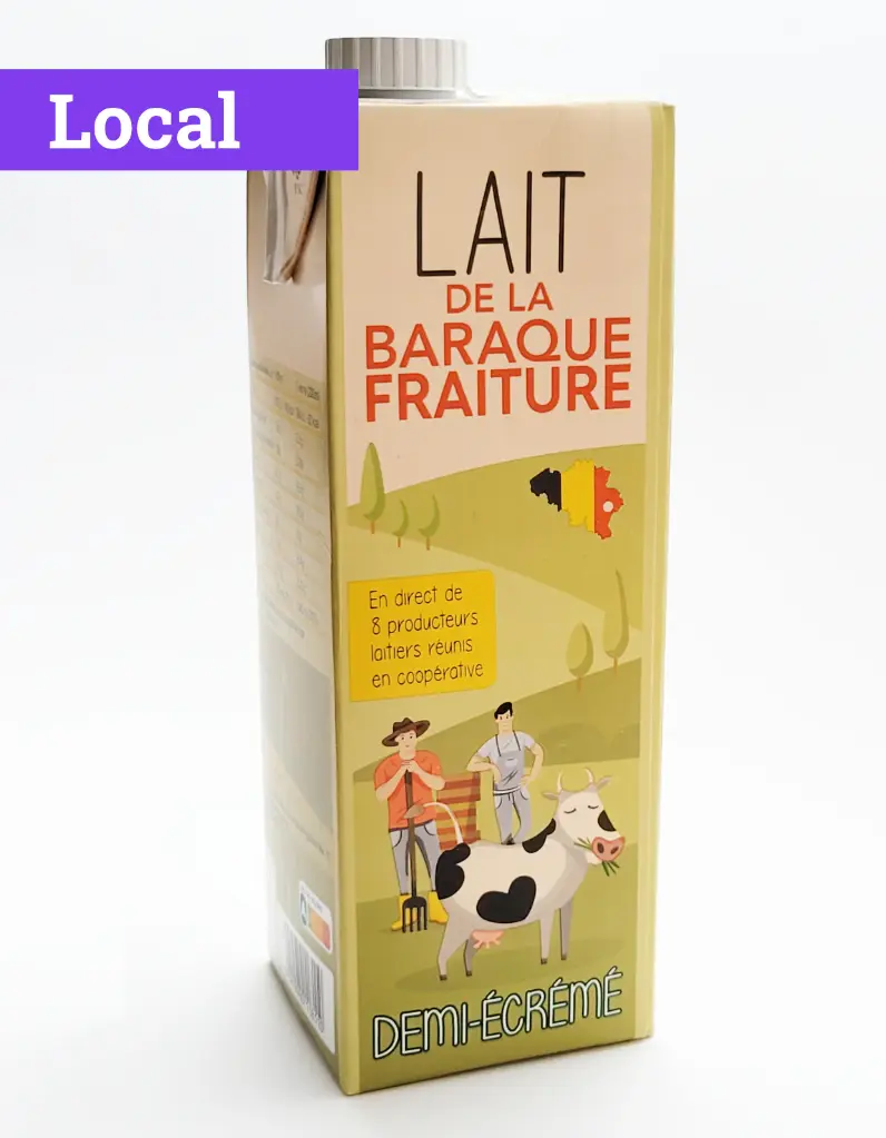 Lait Demi Ecrémé 1L Laiterie De La Baraque