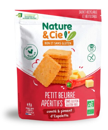 Petit Beurre apéritifs comté et piment d'Espelette Sans Gluten Nature&Cie 