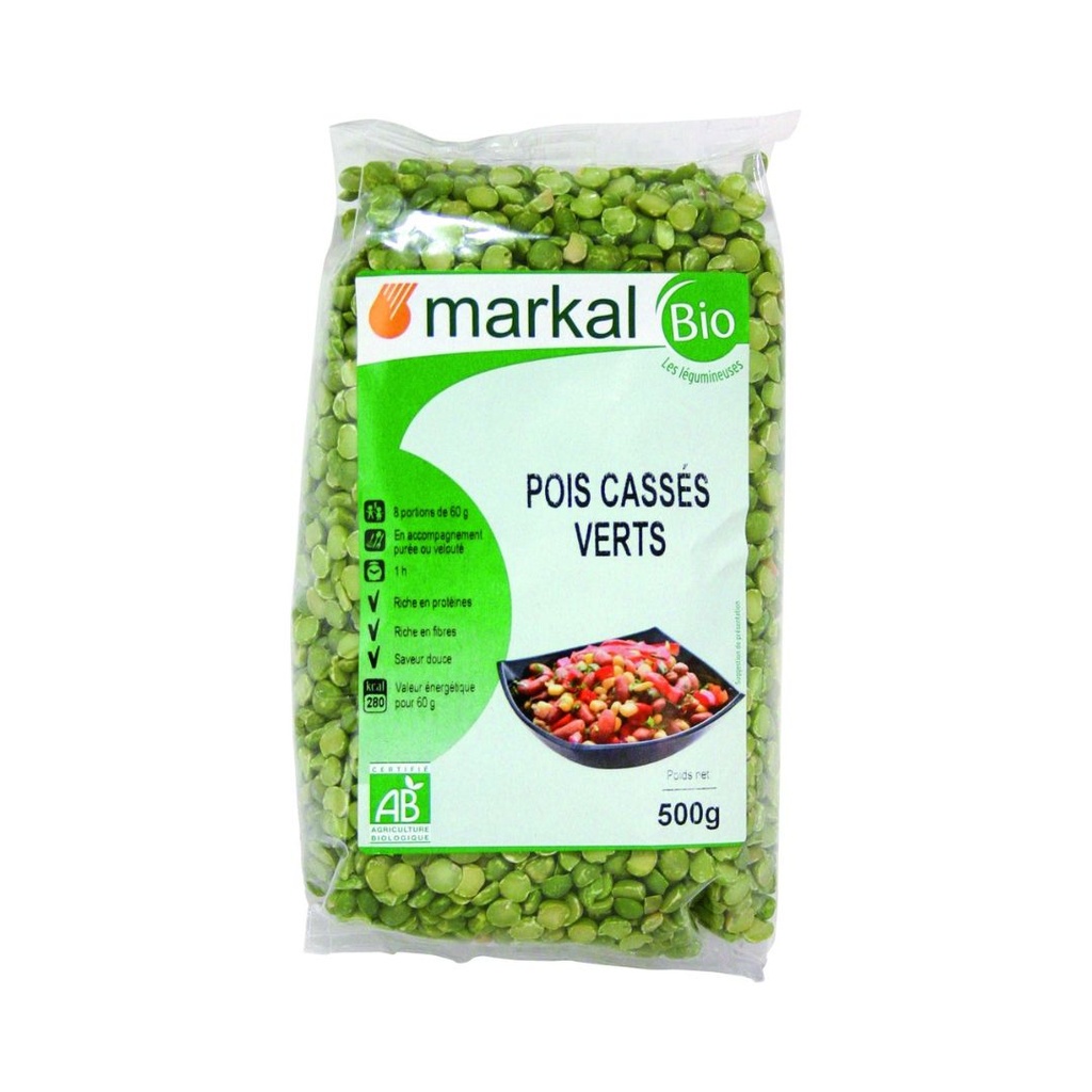 Pois Cassés Verts 500gr Markal