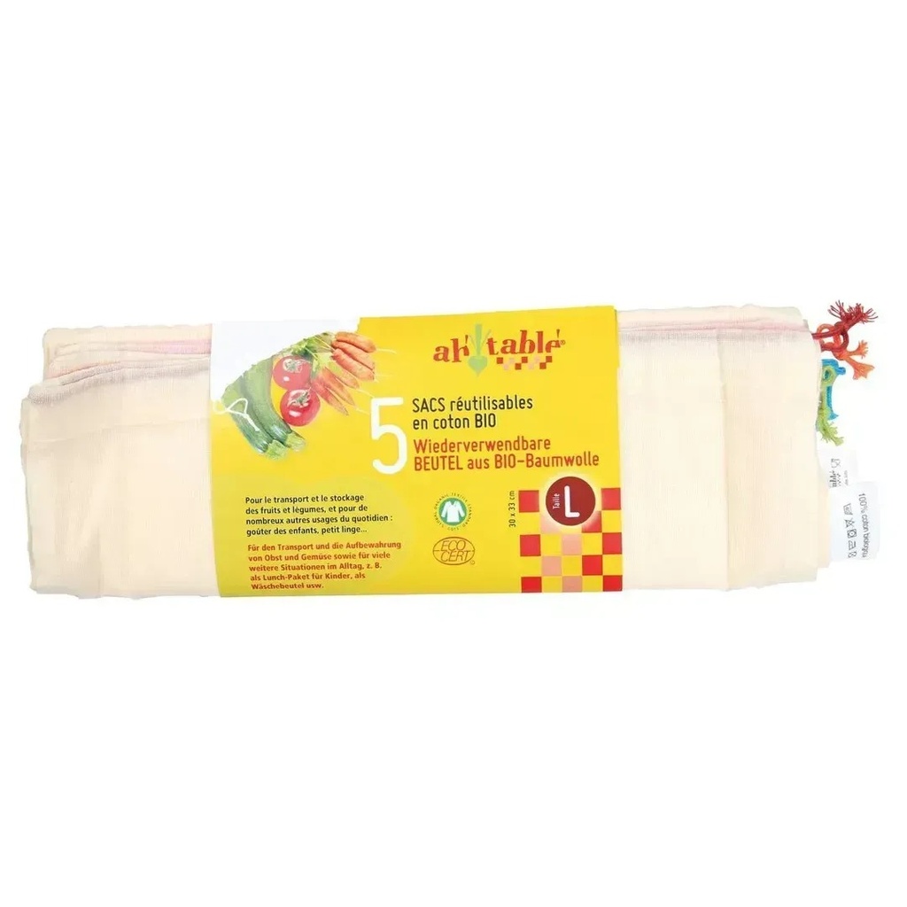 Lot de 5 sacs taille L AH TABLE