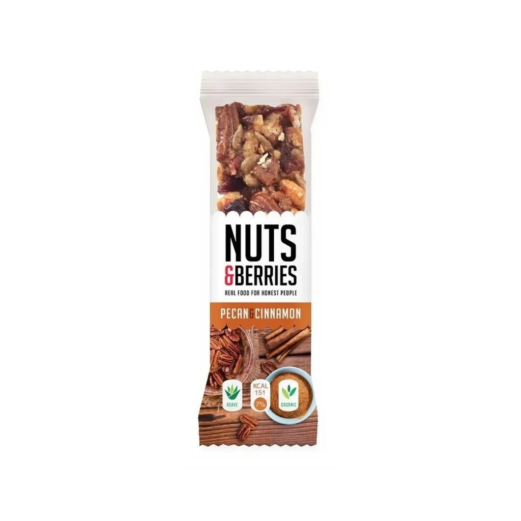 Energy Bar Pecan Cinnamon 30gr Nuts Berries