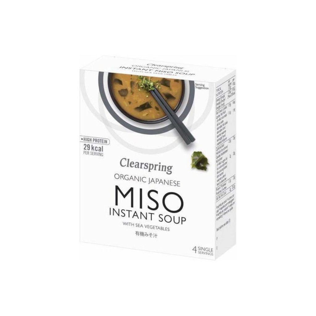 Soupe Miso Instantanee Algues 4x10gr Clearspring