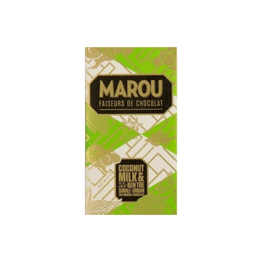 Chocolat Noir Lait de Coco 55% 80gr Marou