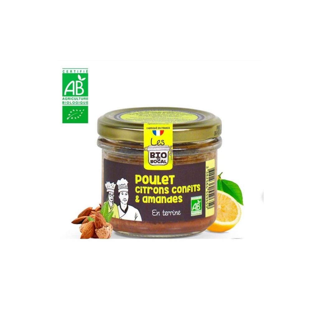 Poulet citrons confits et amandes 90gr Les Bio du Bocal