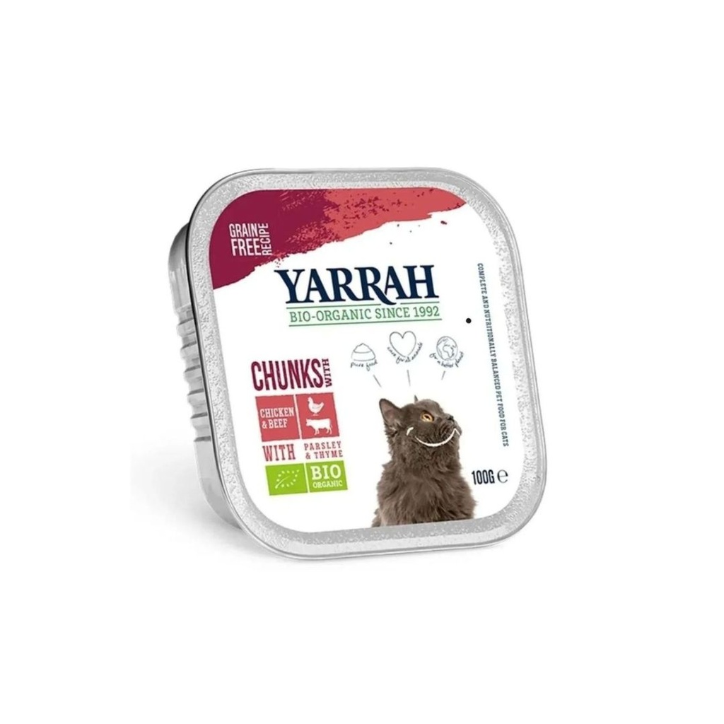 Yarrah Cat morceaux Boeuf Persil & Thym 100g