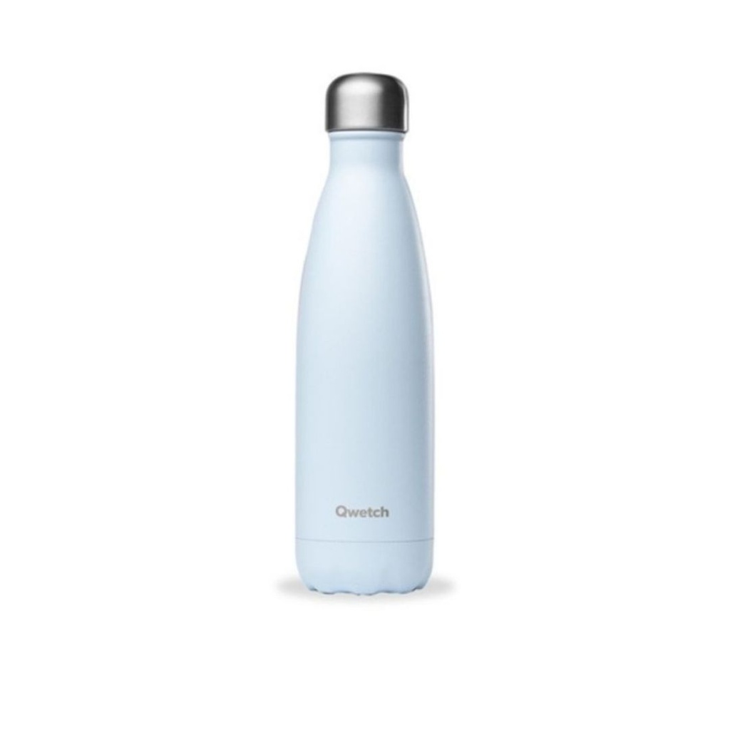 Bouteille isotherme inox pastel bleu 500ml Qwetch