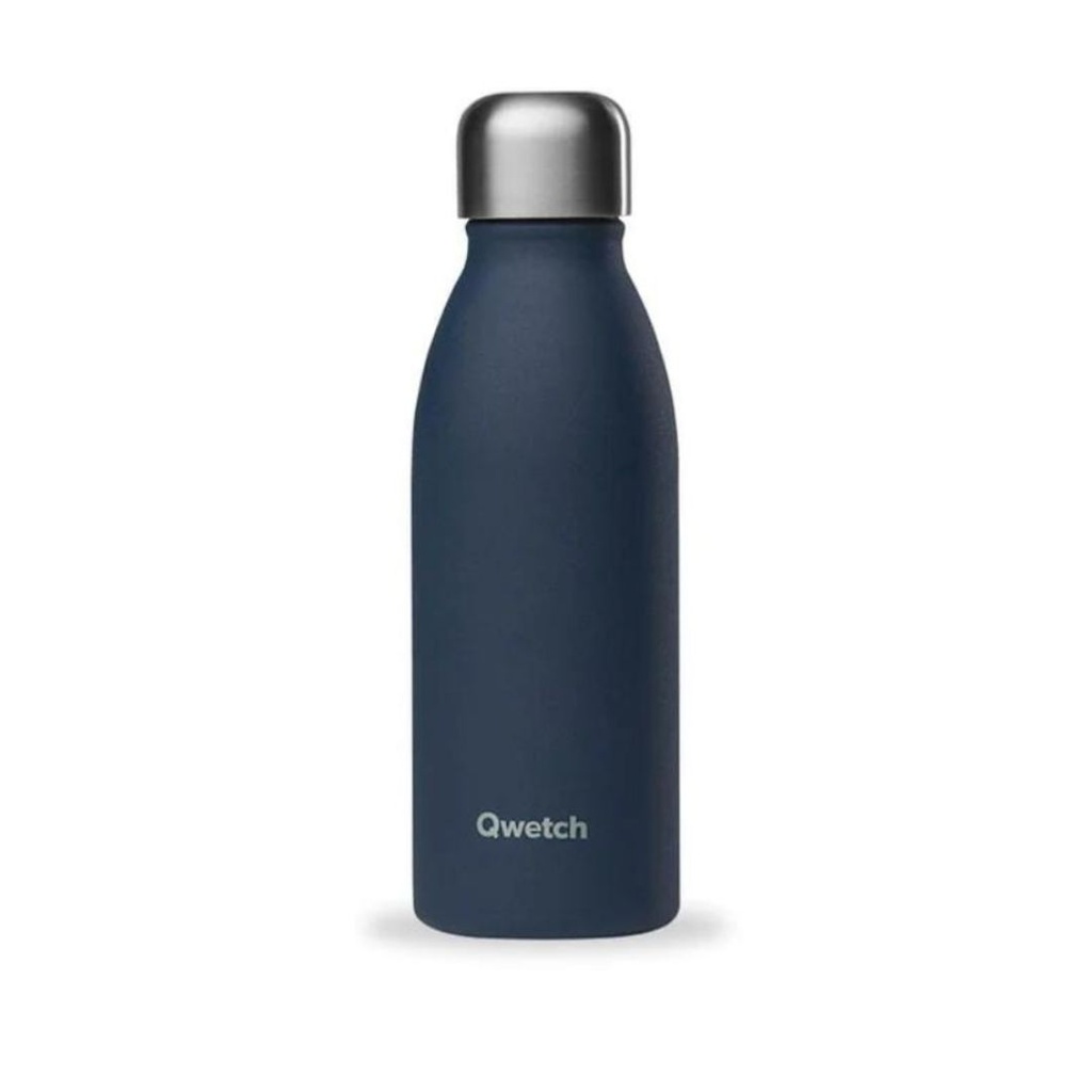 Bouteille isotherme inox Granit bleu nuit 500ml Qwetch