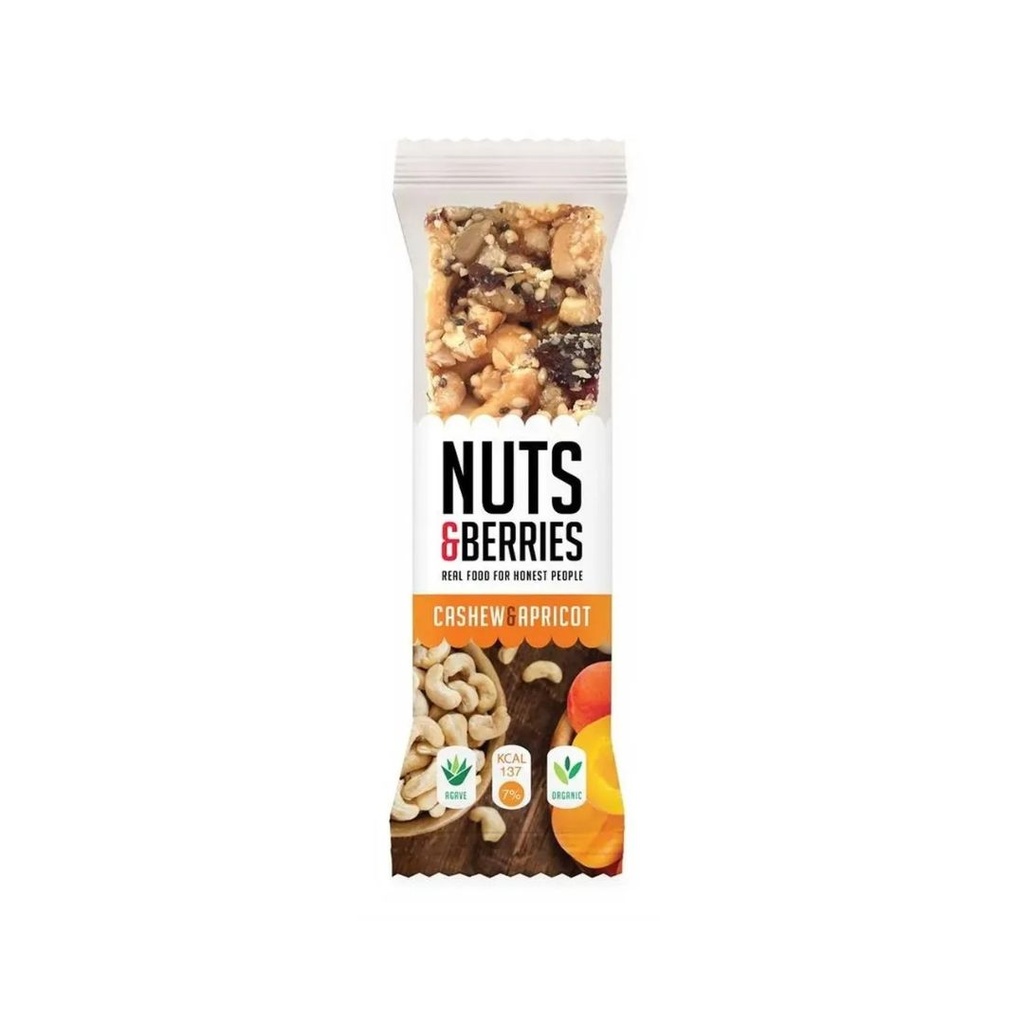 Energy Bar Cajou Abricot 30gr Nuts Berries