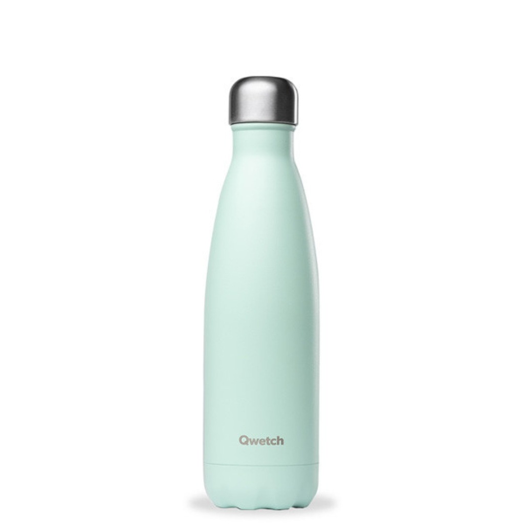 Bouteille inox isotherme Pastel vert 500ml Qwetch